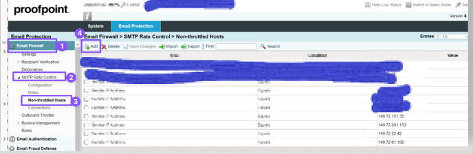 non-throttled hosts